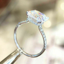 Bague de fiançailles halo de diamants simulés taille coussin 3,50 ct... - £125.81 GBP