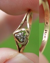 size 2.5 gold ring Estate Sale! 10k GOLD solid ring DIAMOND womens &quot;JCM&quot;... - $99.99