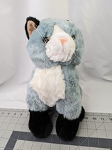 Gray Cat Plush Kitten Black Feet 13 Inch Tb Trading Co Stuffed Animal Toy - £15.79 GBP