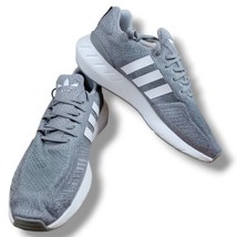 Adidas Shoes Size 10.5 Men&#39;s Adidas Swift Run 22 Gray W/ White GZ3495 New In Box - £59.48 GBP