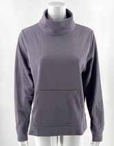 Under Armour Fleece Lined Mock Neck Sweatshirt M Heather Purple Metallic... - $33.66