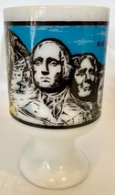 Mount Rushmore National Memorial Milk Glass Pedestal Coffee Mug / Cup ~ Vintage - £10.12 GBP