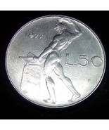 Moneta Coin ITALIA Repubblica Italiana 50 Lire Vulcano 1977 - £2.58 GBP