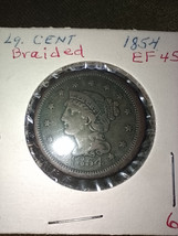 1854 1C BN Braided Hair Large Cent XF Condition Extra Fine - £71.36 GBP