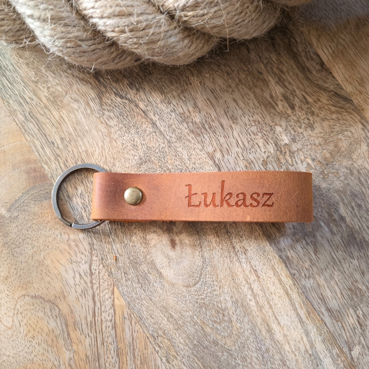 Primary image for Name Keychain Personalised Keyrings Custom Leather Key Fob Personalized Key Ring