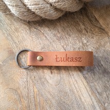 Name Keychain Personalised Keyrings Custom Leather Key Fob Personalized Key Ring - $27.00