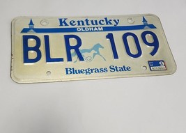 Kentucky &#39;98 Oldham Metal License Plate BLR 109 Pony Horse Bluegrass - $15.00