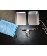 Vintage Style Longhorn Bull Skull Pendant Necklace Western Cowboy Biker ... - €15,80 EUR