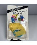 Vintage Top Star Yellow Sleek Knots Hair Bow 1988 Retro 80&#39;s NOS - £9.32 GBP