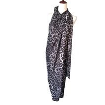 Wilson&#39;s Leather 3 in 1 Scarf Fashion Sarong Coverup Black Leopard Print... - £19.61 GBP