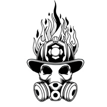 Flame firefighter Skull Cut File Digital download, svg, png,bmp, jpg fireman svg - £0.79 GBP