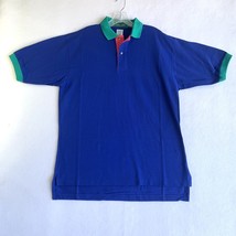 Outer Banks Golf Polo Shirt Mens Large Vintage 90&#39;s Colorblock Blue Short Sleeve - £19.57 GBP