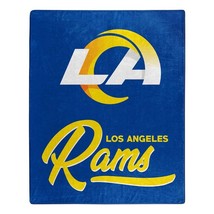 NFL Los Angeles Rams Royal Plush Raschel Throw Blanket Signature Design 50x60 - £31.38 GBP