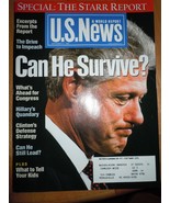Vintage U.S. News &amp; World Report Clinton Can He Survive Sept 21 1998 - $9.56 CAD