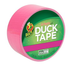 Duck Brand Printed Duct Tape, 1.88&quot; x 10 Yards, Neon Pink - £6.31 GBP