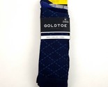 Goldtoe Edition Dress Socks 3 Pair  Blue Navy Grey Shoe 12-16 - $19.79