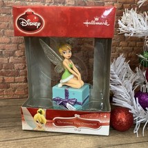 Disney Hallmark Tinker Bell Holiday Christmas Tree Ornament Blue present - £15.52 GBP