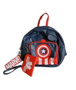 Marvel~Captain America~Small-Mini-Backpack+case/wallet~Kids~School~Trave... - $50.72 CAD