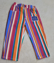 VTG Baby Guess 90s Striped AOP Jeans Size 2Y Toddler Denim Pants Made in... - $102.54