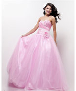 Sexy Strapless Cinderella Posh Pink Dreamz/Riva 793 Prom Evening Gown 12... - £201.02 GBP