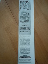 Universal Mixer Beater Print Magazine Advertisement 1939 - £3.17 GBP