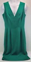 MSC) Dress the Population Woman Green V-Neck Sleeveless Sheath Dress XXL - $49.49