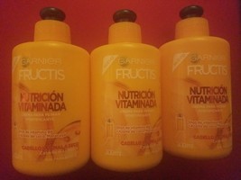 3 Pack Garnier Crema Para Peinar Nutricion Vitaminada Cabello Normal Seco - £23.74 GBP