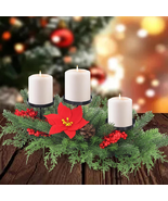 Christmas Advent Wreath Candle Holder for Table Centerpiece Decorations,... - $35.50 CAD