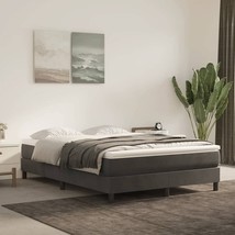 Bed Frame Dark Grey Velvet, plywood, engineered wood Queen - $303.13 CAD