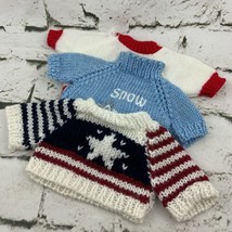 Doll Sweaters Lot of 3 Snow Angel Snowman Christmas Frosty &amp; Co Knit - £12.63 GBP