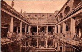 Vintage Roman Bath From East End Bath, England Postcard - £4.63 GBP