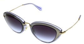 Miu Miu Sunglasses Women Transparent Violet Oval MU 51RS UFE2F0 - £156.01 GBP