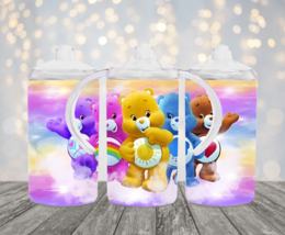 Personalized Care Bear Design 12oz 2 in 1 Stainless Steel Dual Lid Sippy... - £14.38 GBP