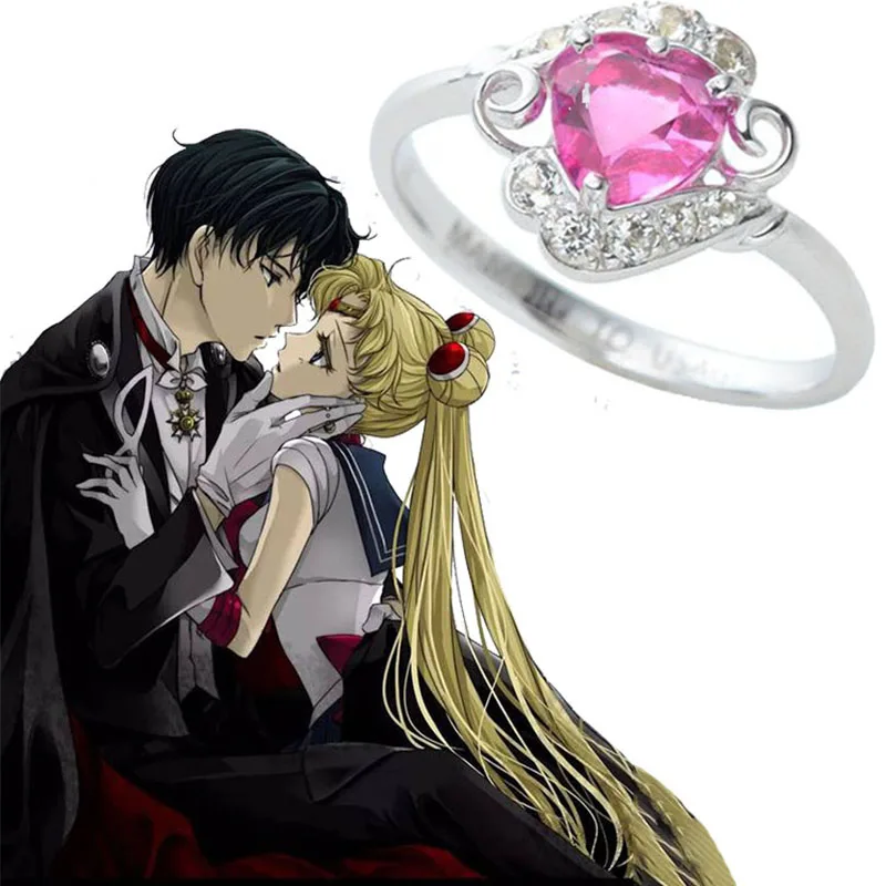 Anime Sailor Moon Chiba Mamoru Engagement Rings 925 Sterling Silver MAMORU TO US - £60.84 GBP