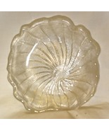 Frosted Swirl Candy Nut Dish Scalloped Edge - $13.80 CAD