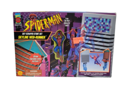 Marvel Spiderman Sky Scraper Stunt Set Skyline Web Runner ToyBiz 1996 NE... - £34.99 GBP