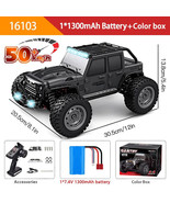 16103 Fast RC Car – 50KM/H 1/16 Scale 4WD Off-Road Monster Truck with LE... - €93,26 EUR