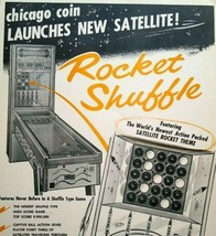 Chicago Coin Rocket Shuffle Arcade FLYER Original Vintage Game Retro 1958 - £27.30 GBP