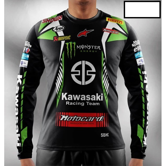 Kawasaki Racing Team T-Shirt Long Sleeve High Quality Sublimation Custom... - $1,197.85 MXN