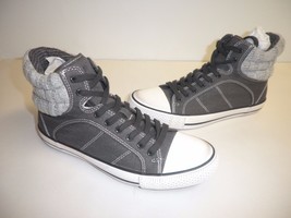 Splendid Size 7.5 M ESSEX Black Grey Fashion High Top Sneakers New Women... - £68.56 GBP