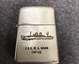 Vintage U.S.S. W. A. Mann  TAP-112 PRINCE ROCKY PETROL LIGHTER Military - £26.80 GBP