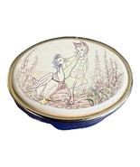 Vintage Brass Oval Candy, Pill Tin With Lid Fox and Goose - £7.77 GBP