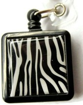 Retractable Badge Holder Keychain Keyring Purse Bag Coat Zipper Zebra St... - $14.84