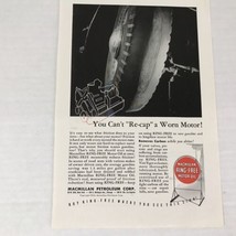 1943 Macmillan Ring Free Motor Oil Print Ad Advertising Art - £7.79 GBP