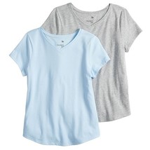 Girls SO® 2-pk. Favorite V-Neck Tees, Girl&#39;s, Size: XS (6/6X), Blue &amp; Gray - $14.99