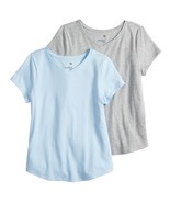 Girls SO® 2-pk. Favorite V-Neck Tees, Girl&#39;s, Size: XS (6/6X), Blue &amp; Gray - $277.08 MXN