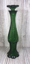 Avon Vintage Emerald Green Glass Bud Vase with Stopper Cologne Bottle Empty - £31.31 GBP