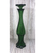 Avon Vintage Emerald Green Glass Bud Vase with Stopper Cologne Bottle Empty - £31.13 GBP