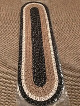 Black Haze braided Table Runner - 48 inch image 2