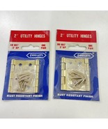 2 Packs Of 2 Hinges Ferum 2&#39;&#39;  Brass Plated Utility Hinges BD 667 - €6,07 EUR